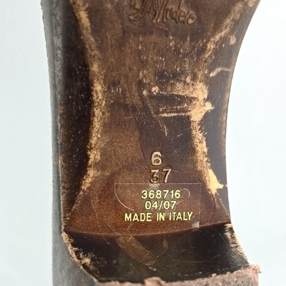 Faith Women's Gold Denim Slip On Upper Buckle Strap Mule Sandal Sole Size 6 - Picture 14 of 16